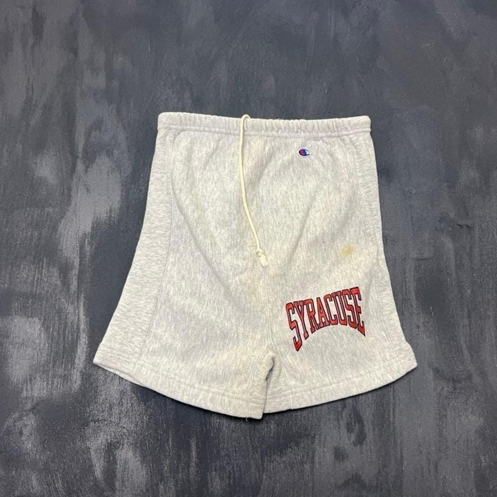 Vintage Syracuse Champion Reverse Weave Shorts Mens Large Gray 1990s